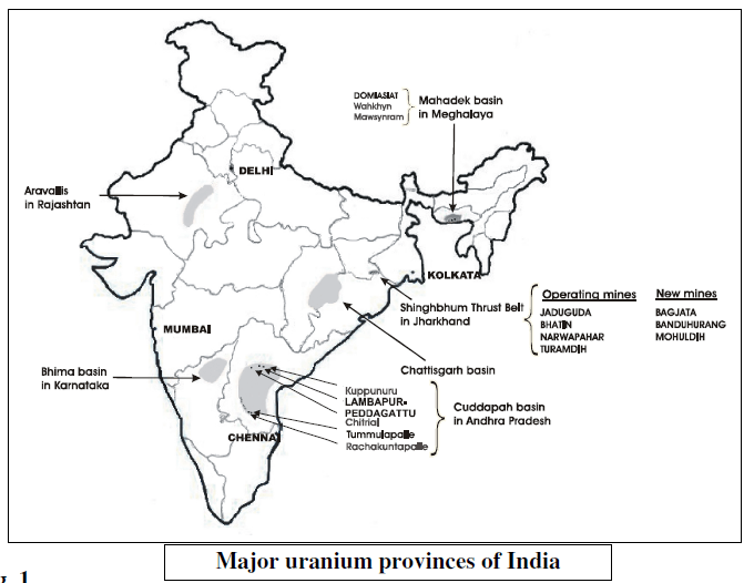 Uranium deposits in india